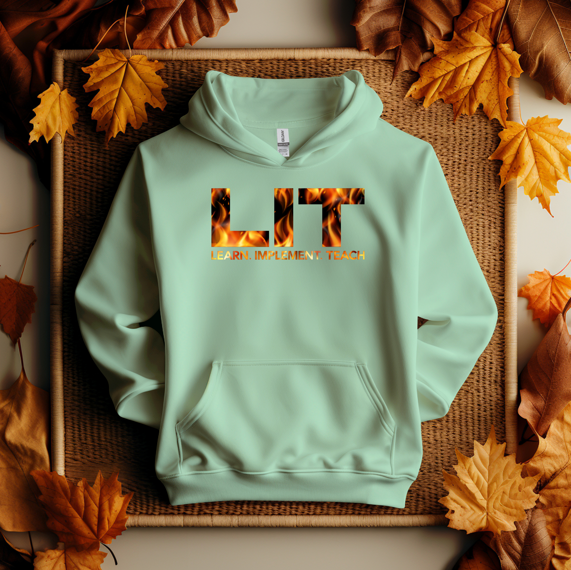 LIT Hoodie (Mint) – Learn. Implement. Teach.